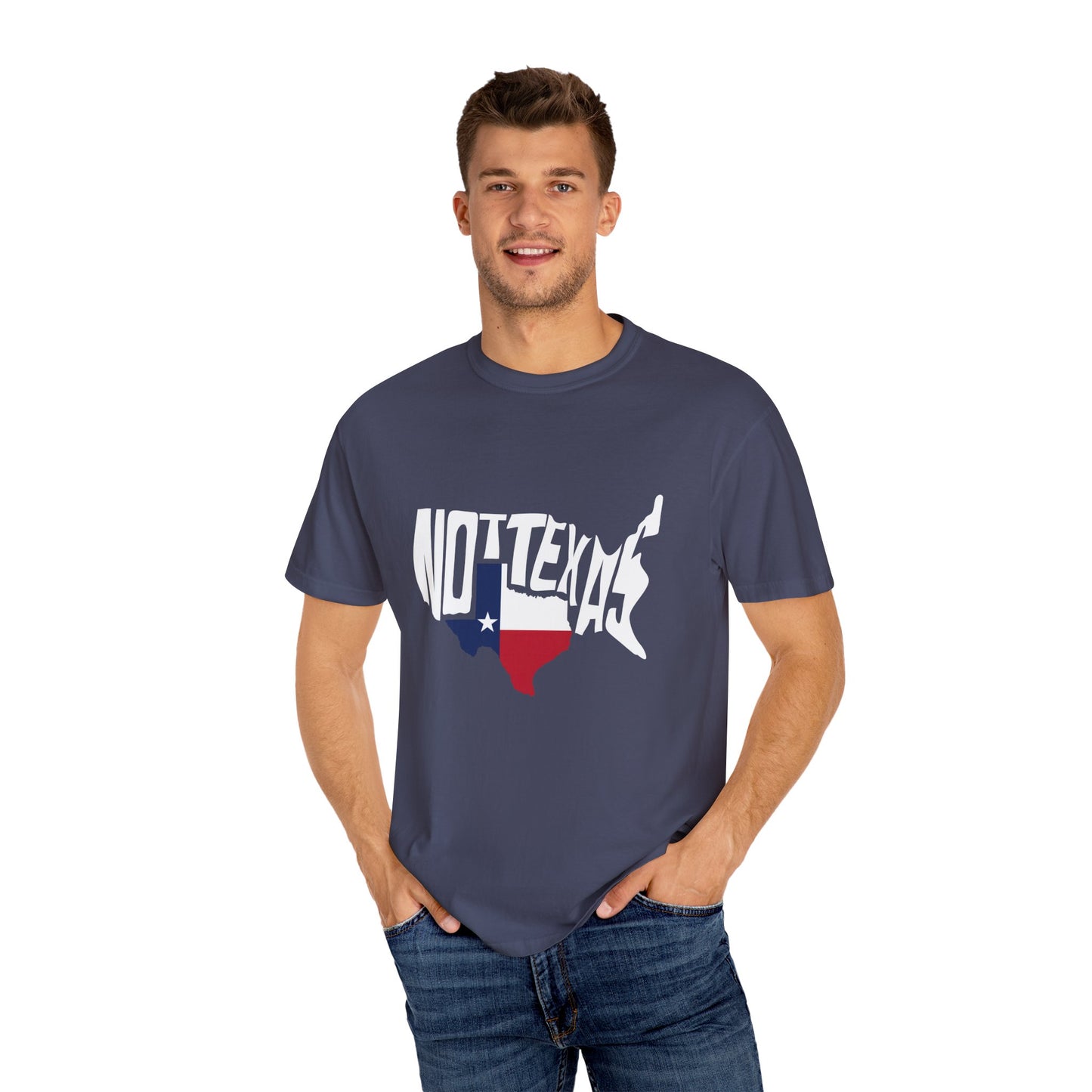 Unisex Garment-Dyed T-Shirt - Texas Graphic Tee - Fun Casual Wear for Texas Lovers