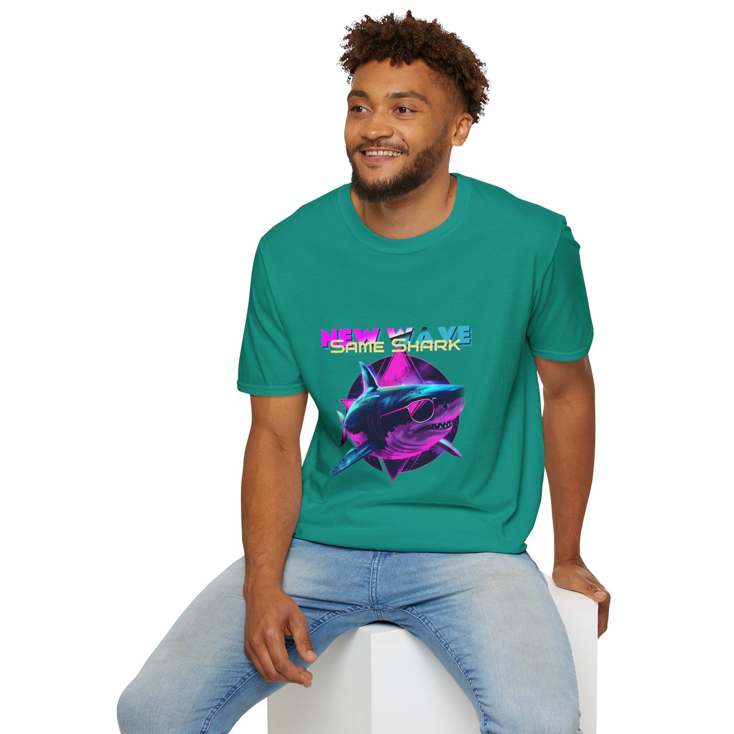 New Wave Same Shark Unisex Softstyle T-Shirt