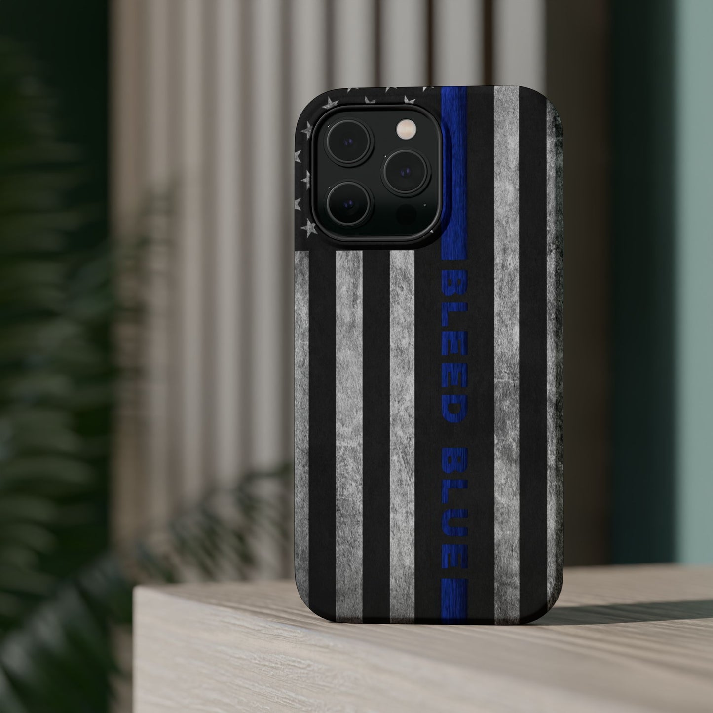 Police Magnetic Phone Cases, Bleed Blue