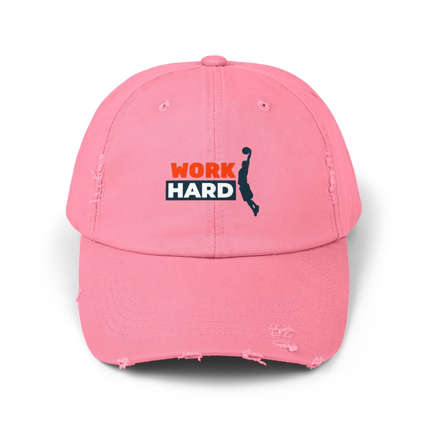 Work Hard Unisex Distressed Cap