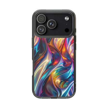 Colorful Clear Case for iPhone – Abstract Art Design
