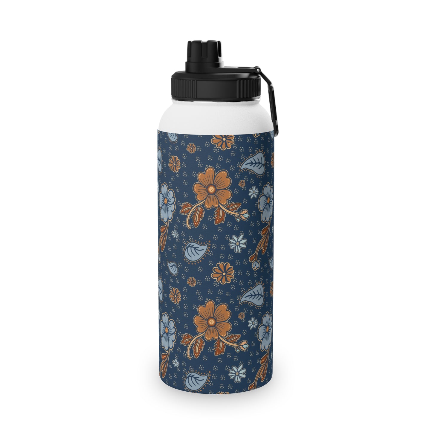 Timeless Elegance Stainless Steel Water Bottle, Sports Lid / Dark Blue