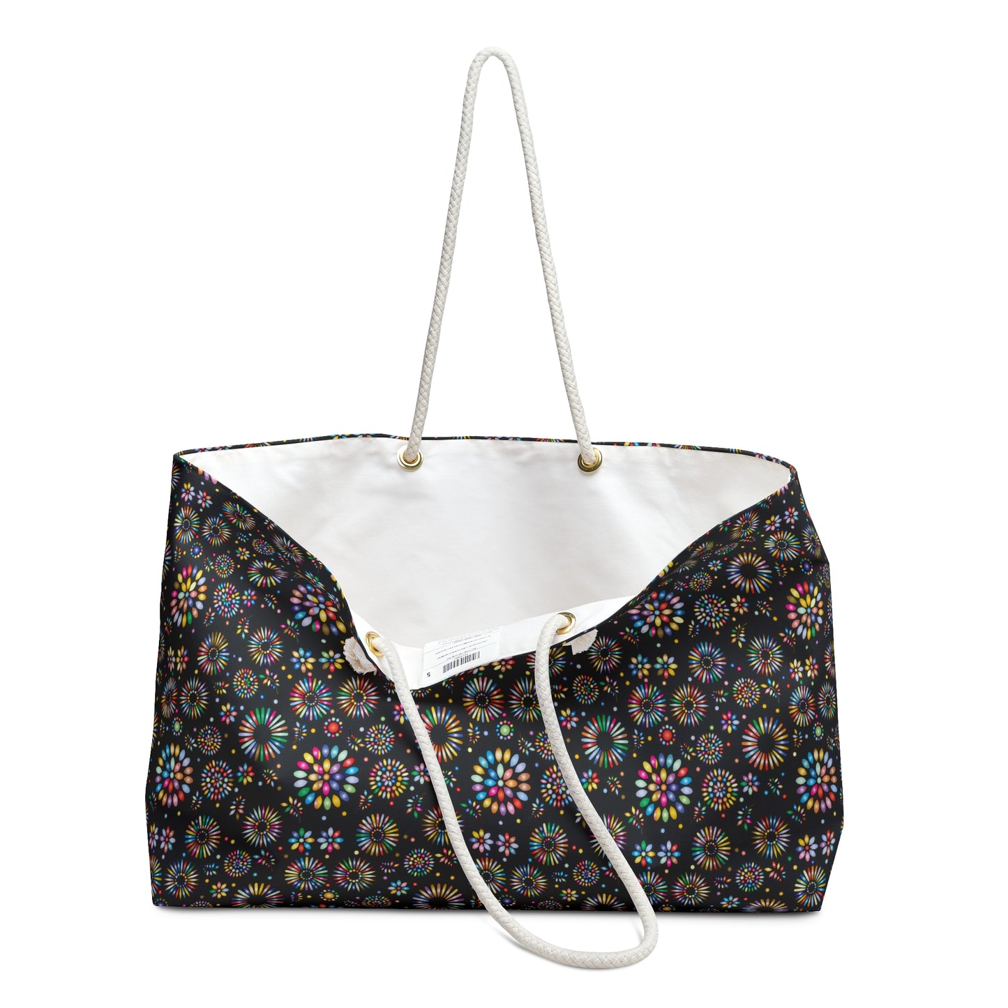 Vibrant Vibes: Happy Color Weekender Bag / Black