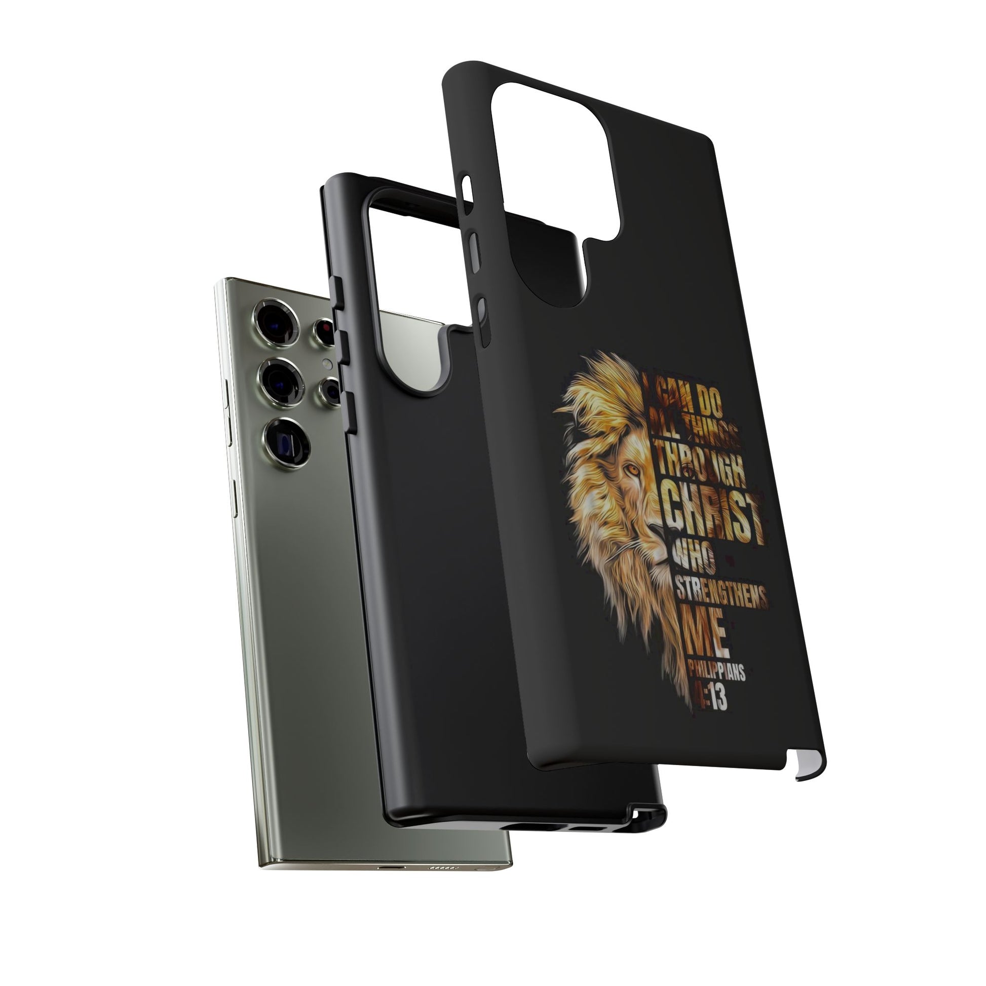 Inspirational Lion  Samsung Phone Case, Strength & Faith, Christian Accessories