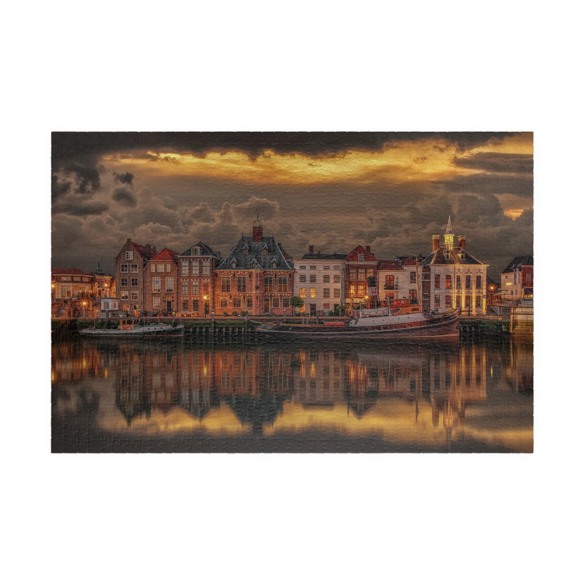 Jigsaw Puzzle - Old Port Of Maasslui Netherland, 1014 pcs