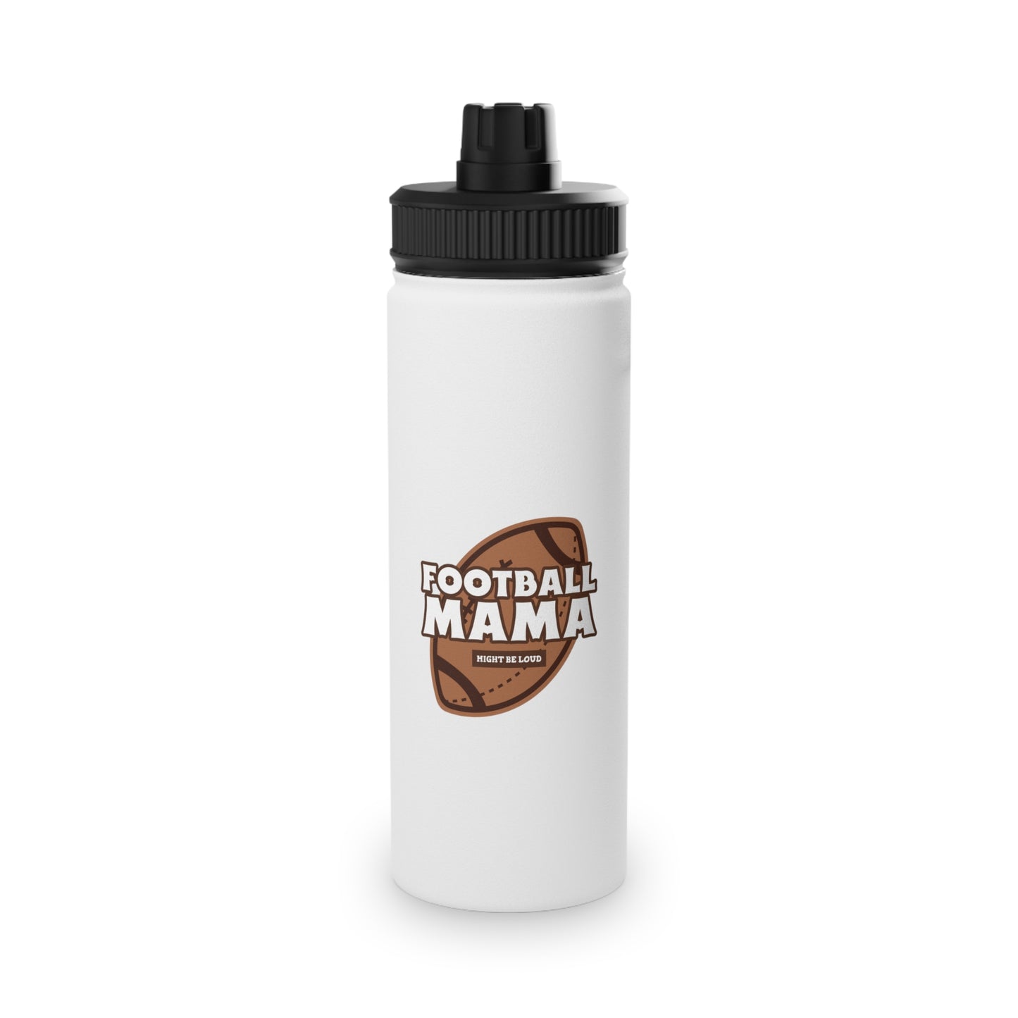 Football Mama Stainless Steel Water Bottle, Sports Lid