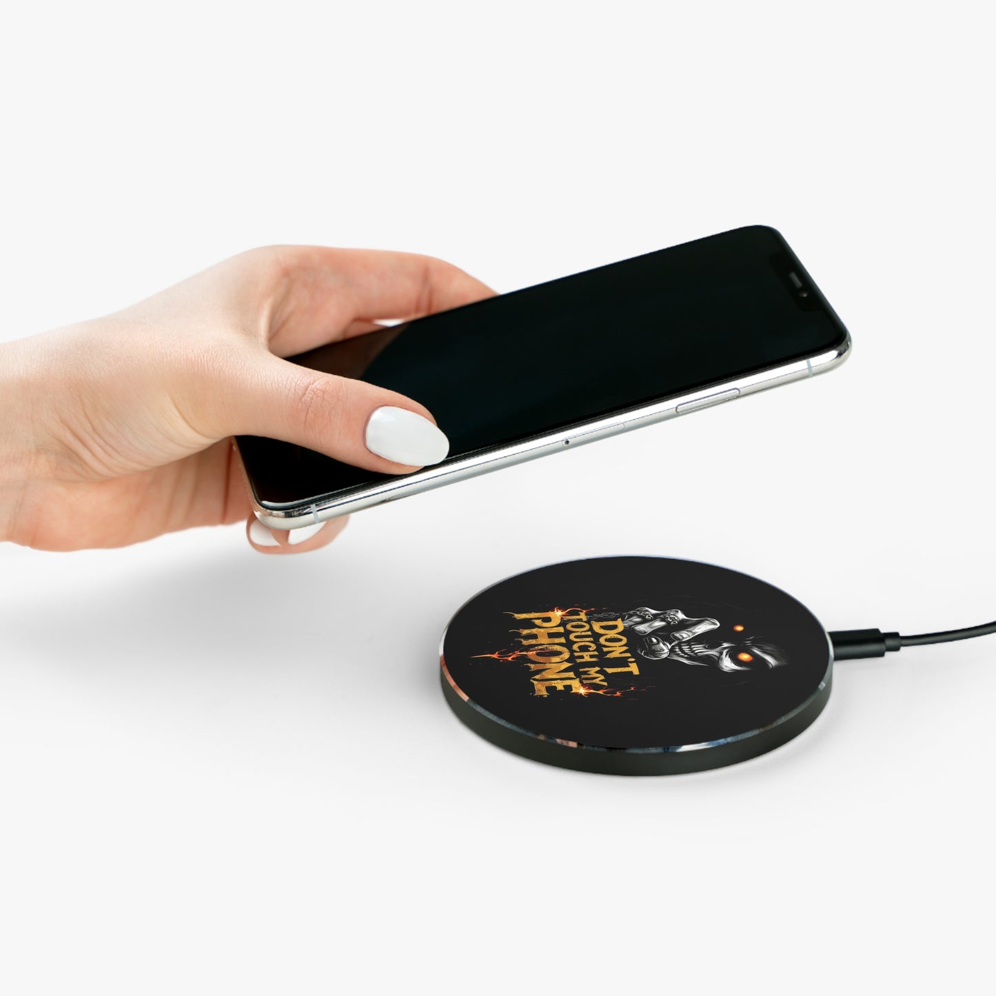 Gothic 10W Qi Certified Fast Wireless Charging Pad, Don't Touch My Phone