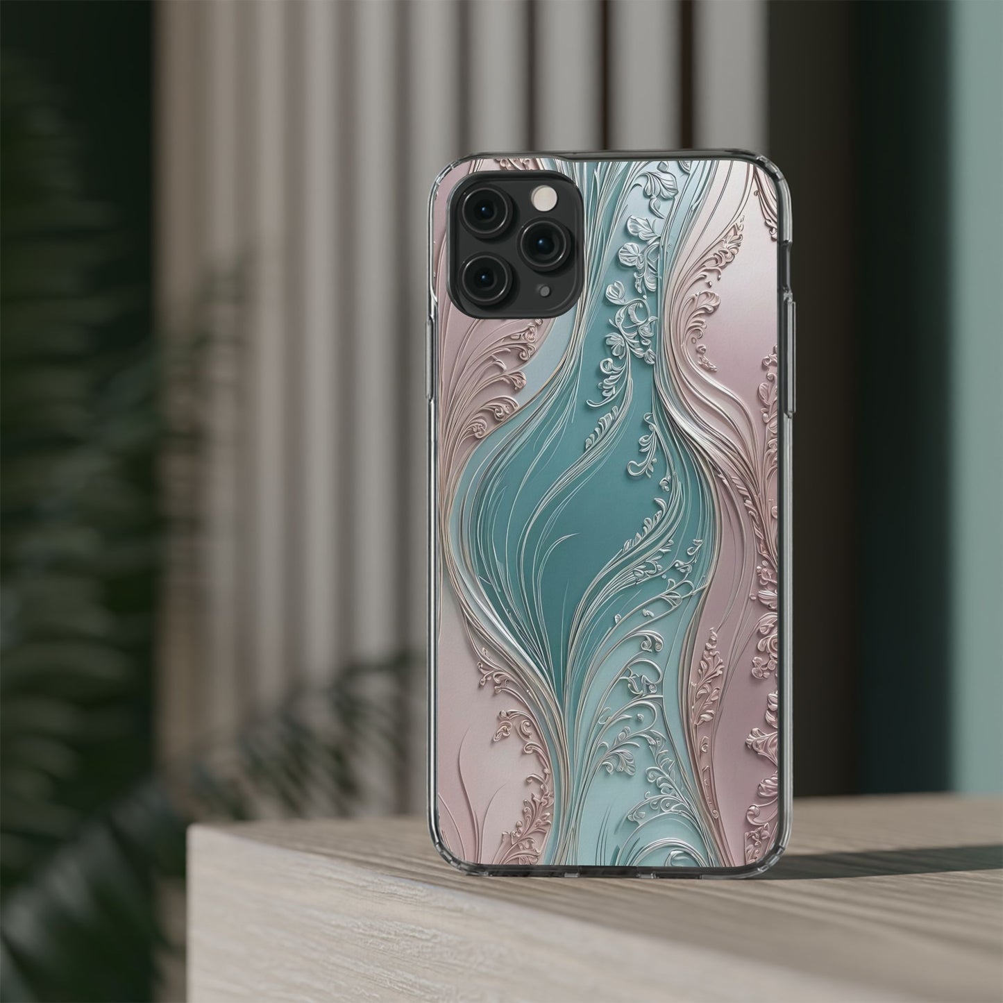 Elegant Clear Phone Cases,  Abstract Design