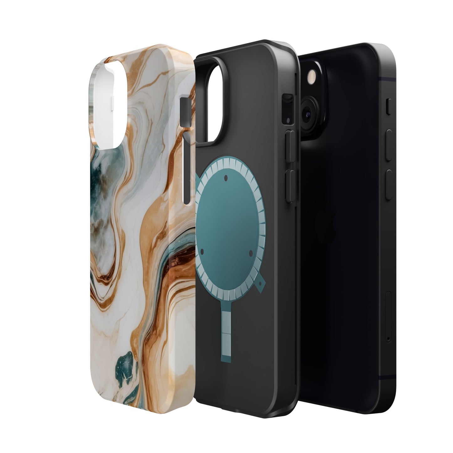 Stylish Magnetic Phone Cases, Abstract Marble Design for Everyday Use