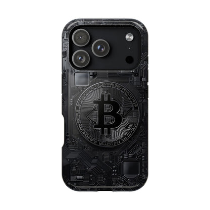 Black Bitcoin Magnetic iPhone Cases - Ideal for Tech Enthusiasts