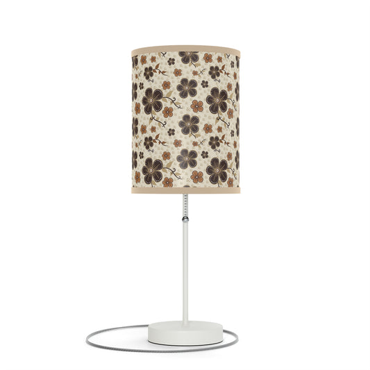 Timeless Elegance: Minimal Floral  Lamp on a Stand, US|CA plug / White