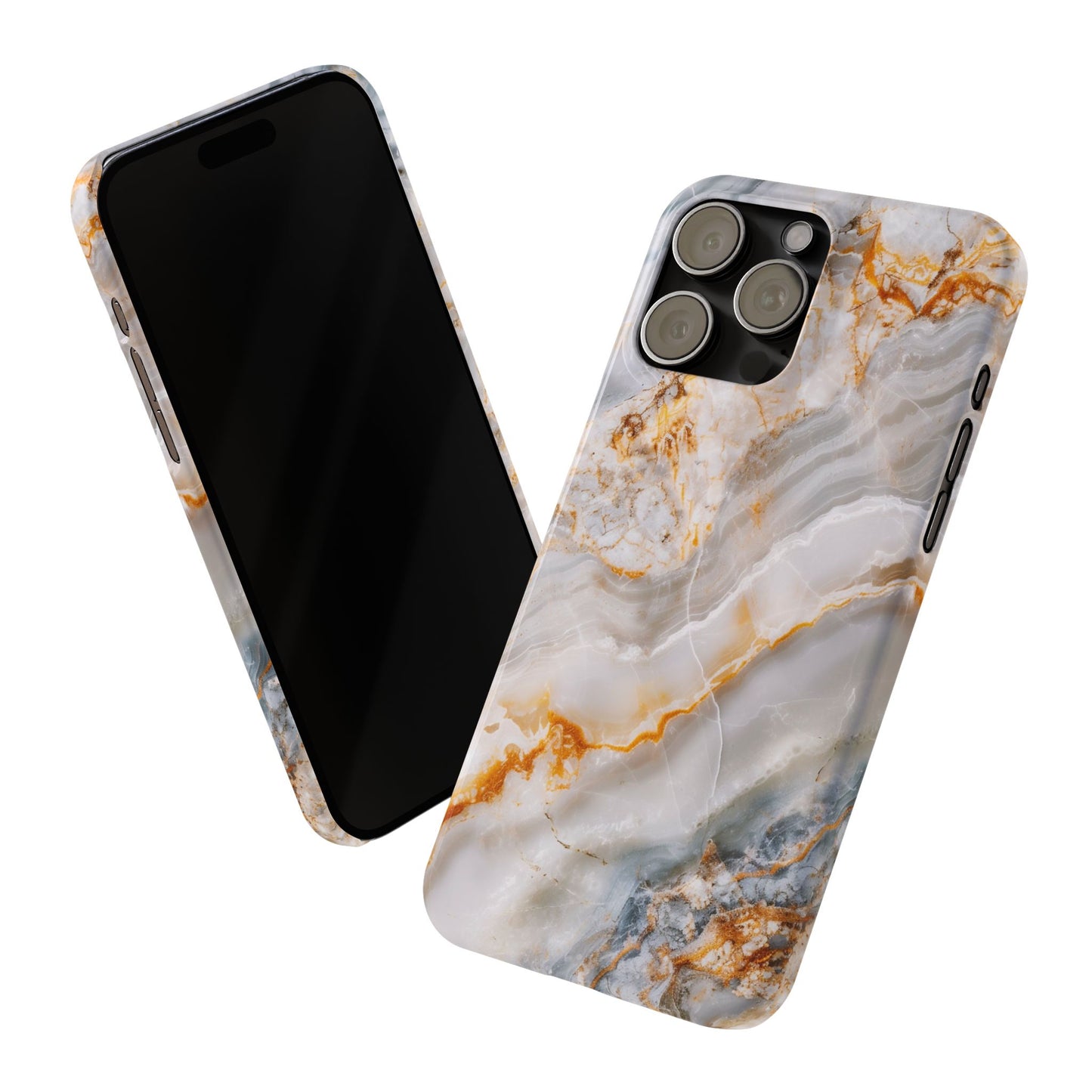 Pure Elegance Marble Slim Phone Cases, Modern Tech Decor