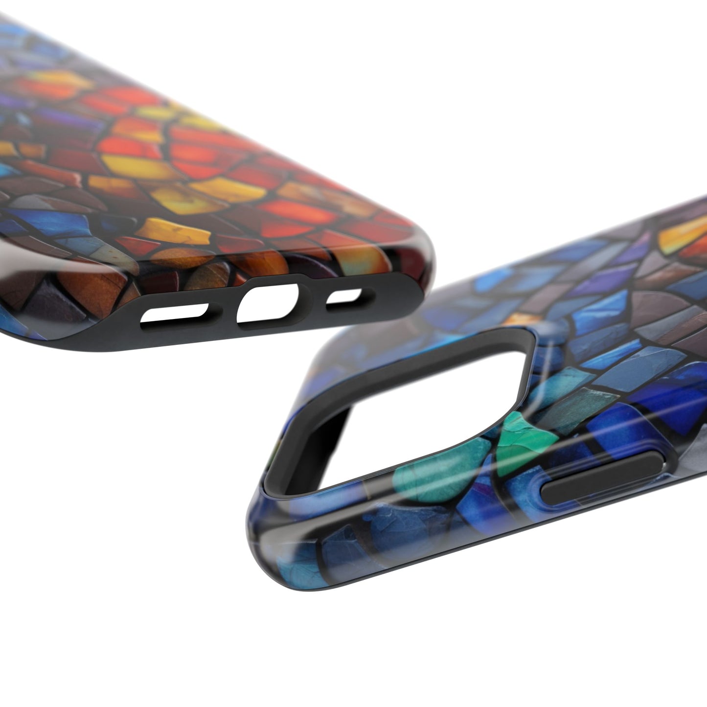 Stained Glass Impact-Resistant Phone Case, Colorful Phone Cover