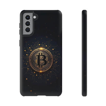 Bitcoin Samsung Tough Case for Smartphones, Crypto Lover Phone Accessory