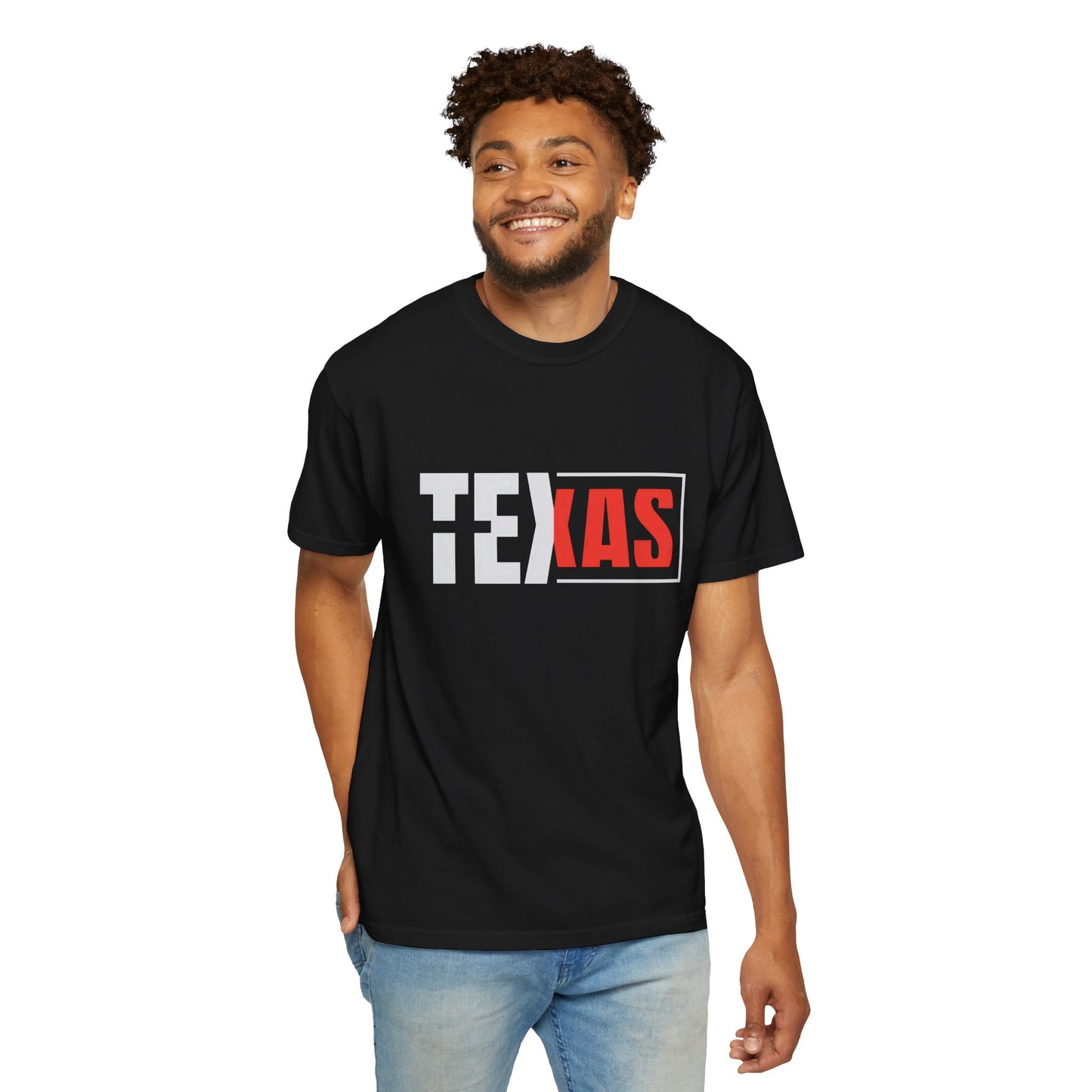 Texas Graphic Unisex Garment-Dyed T-Shirt - Casual Style for State Pride