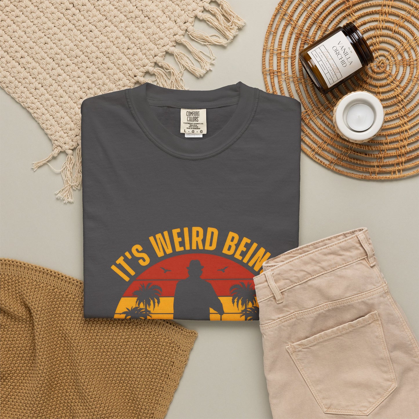"It's Weird Being the Same Age as Old People" - Funny Unisex Garment-Dyed T-Shirt