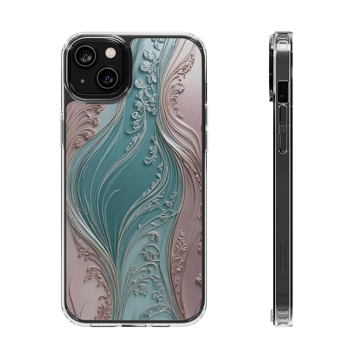 Elegant Clear Phone Cases,  Abstract Design