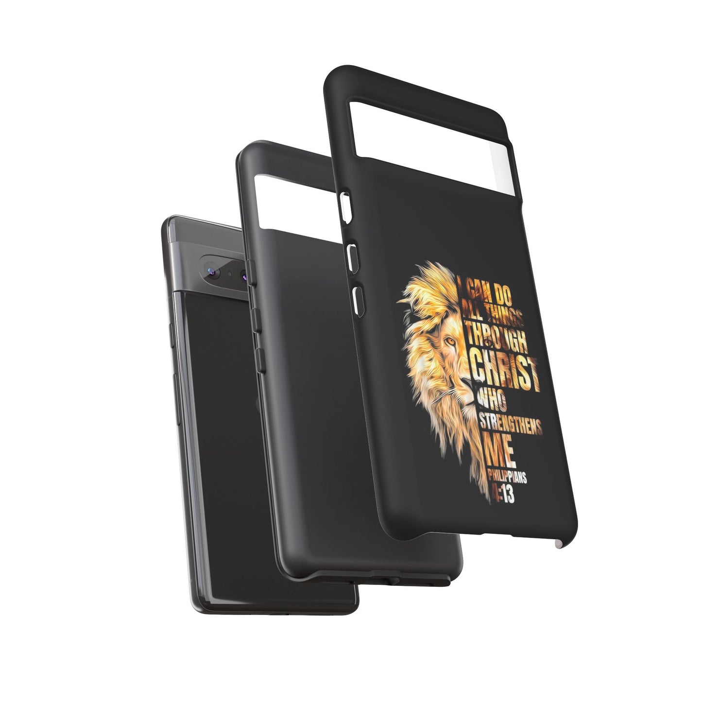 Inspirational Lion  Google Pixel Phone Case, Strength & Faith, Christian Accessories