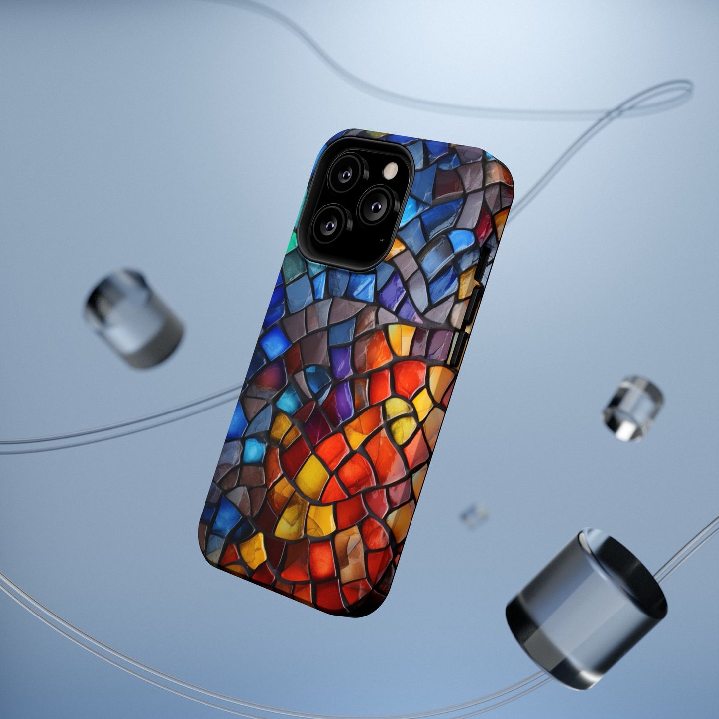 Stained Glass Impact-Resistant Phone Case, Colorful Phone Cover