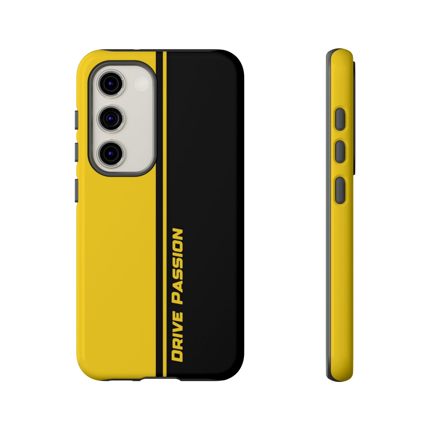Drive Passion Tough Case – Bold Yellow & Black Design