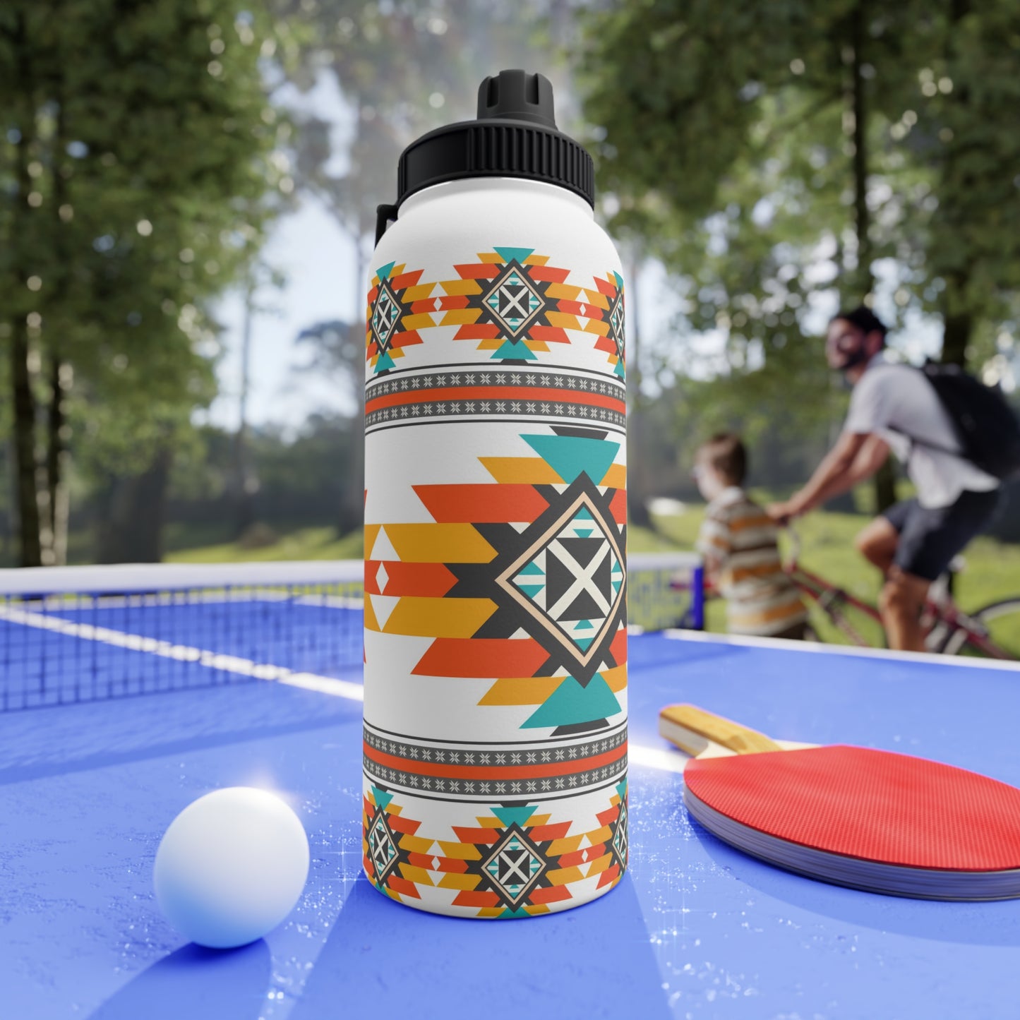 Native Harmony Stainless Steel Water Bottle, Sports Lid