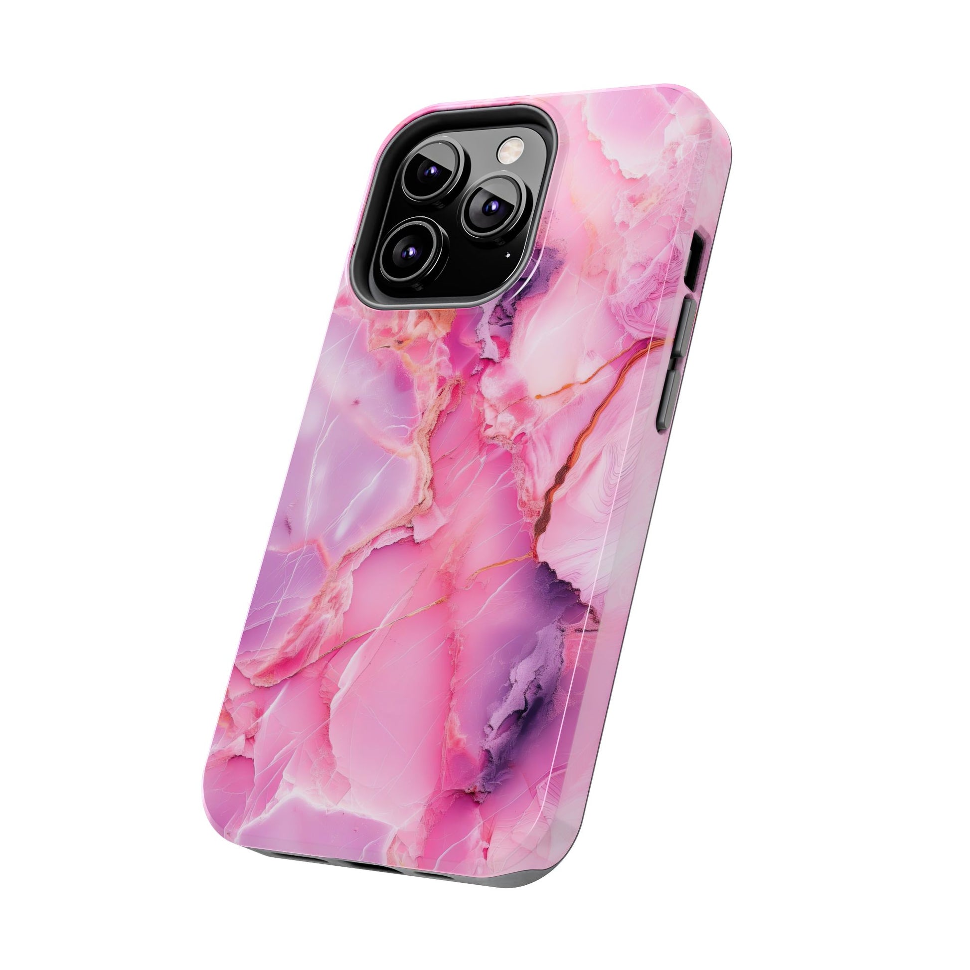 Pink Marble Tough Cases for iPhone, Stylish Protective Covers