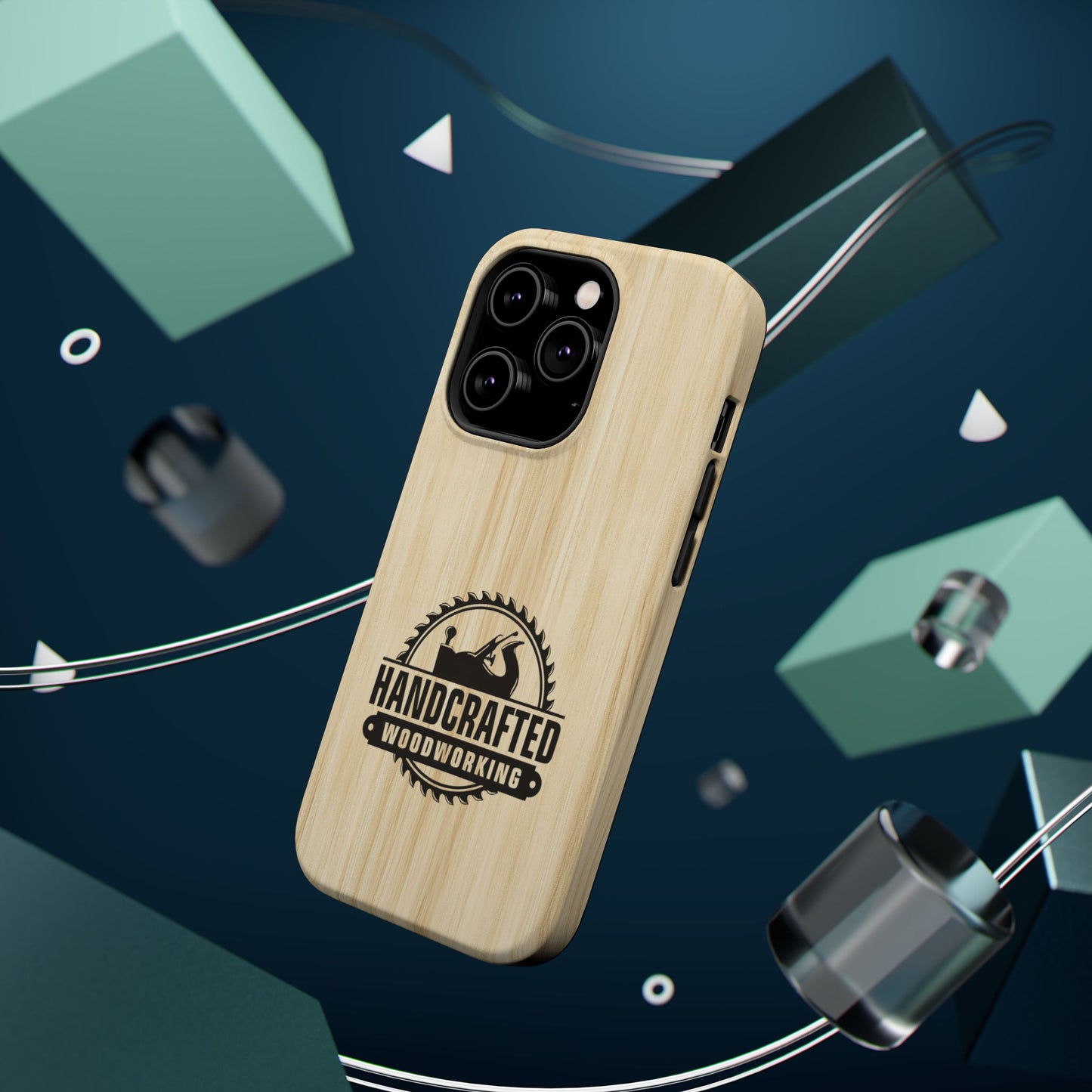 Handcrafted Woodworking Logo Magnetic Phone Cases