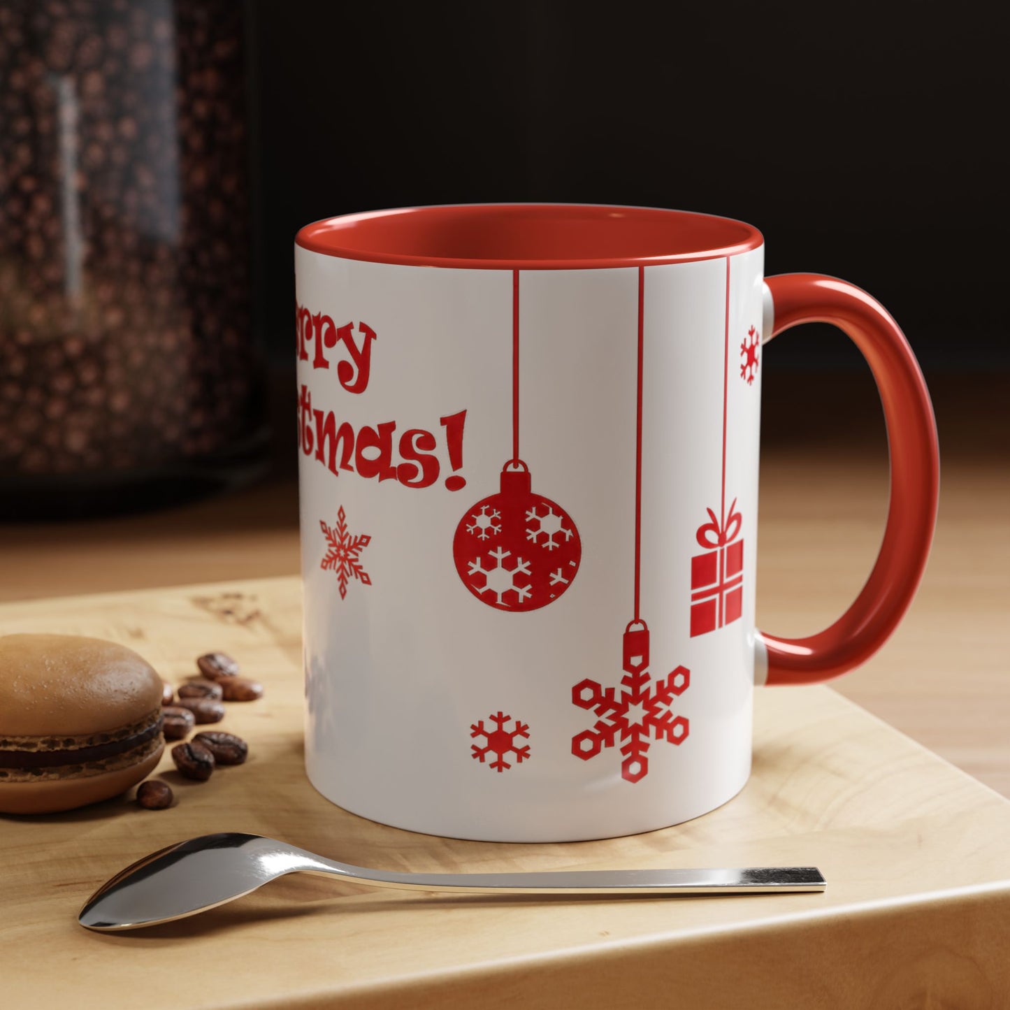 Merry Christmas Accent Coffee Mug (11, 15oz)