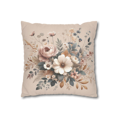 Dreamy Fall Blooms Spun Polyester Square Pillowcase