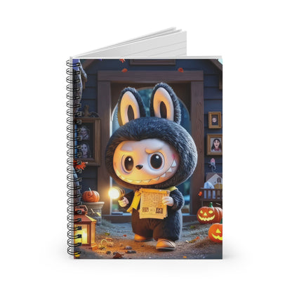 The Monsters Halloween Spiral Notebook 6" x 8" – Cute Kawaii Design for Journaling