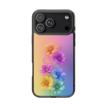 Floral Clear Phone Case – Colorful Flower Design