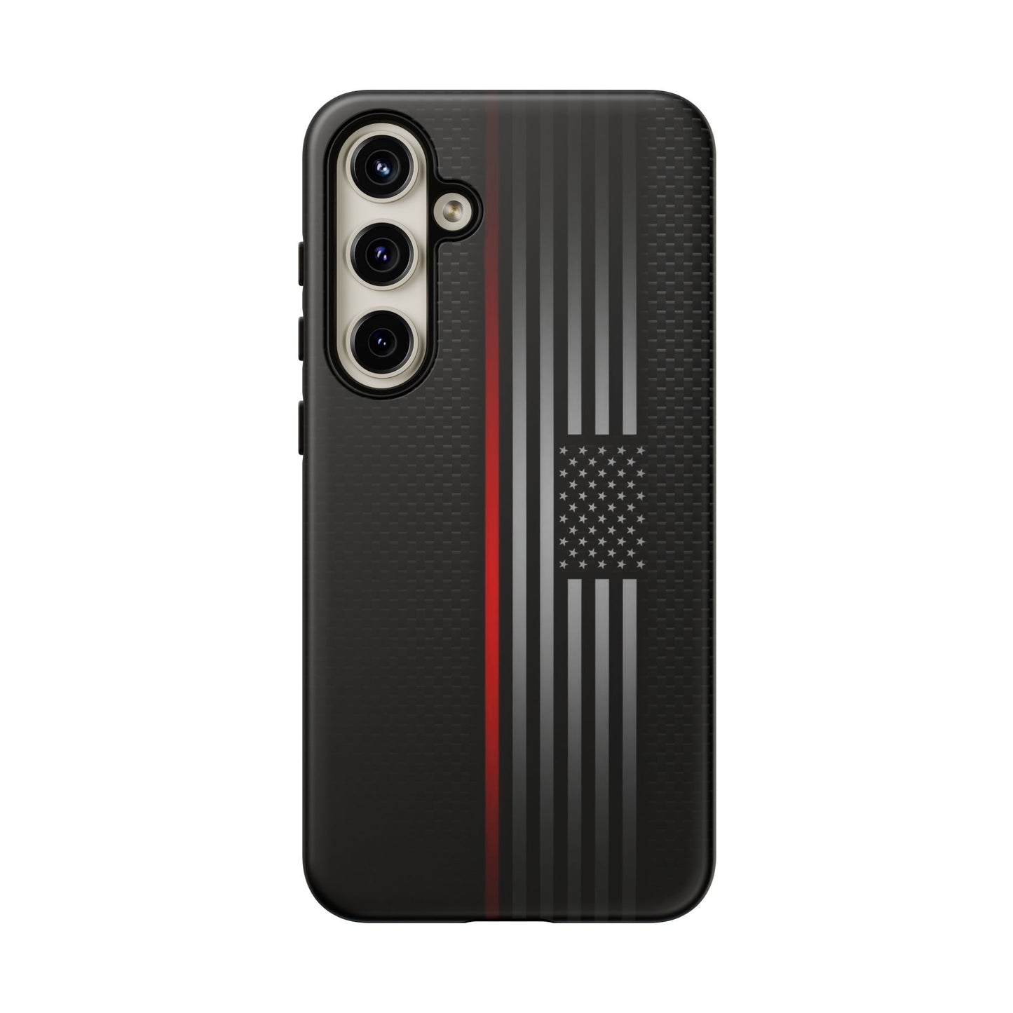 Elegant Patriotic Samsung Phone Case, Thin Red Line Design