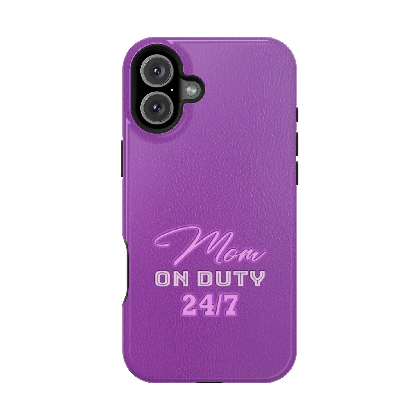 Mom On Duty Impact-Resistant Case, Purple Case for Mothers