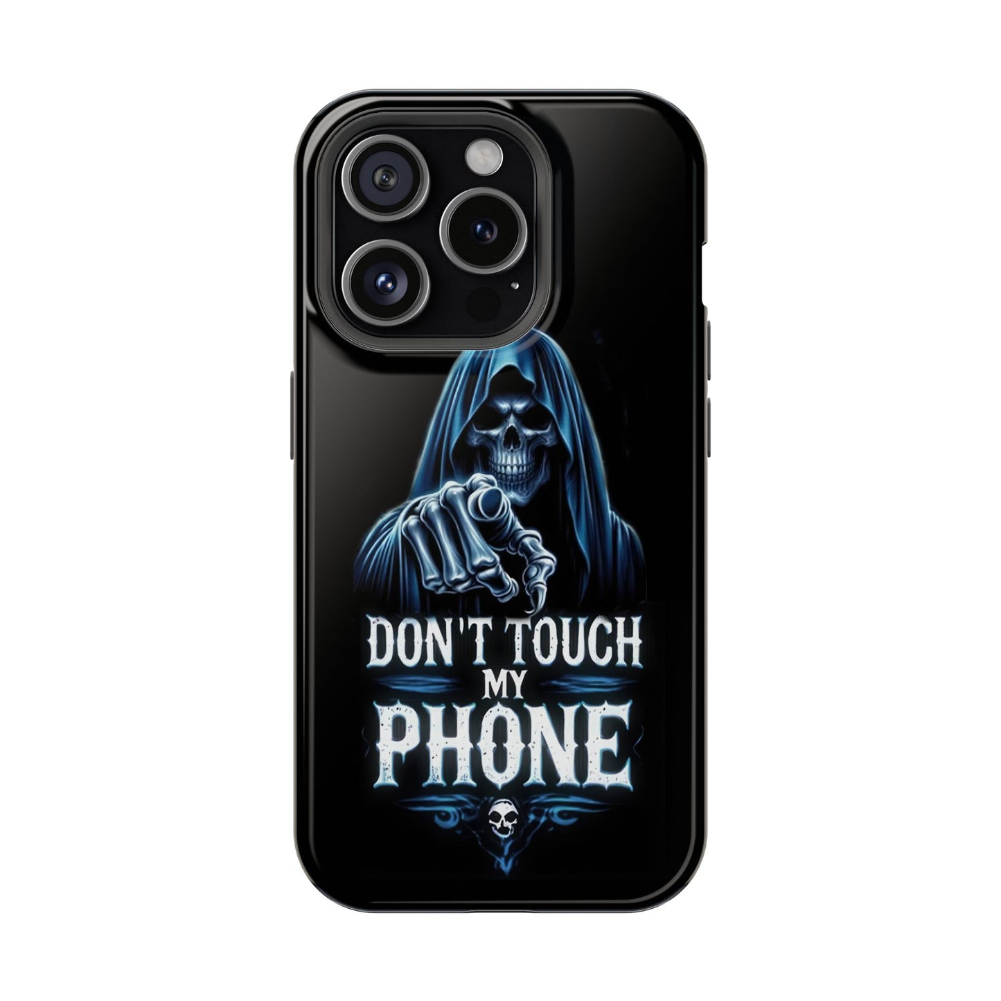 Gothic Magnetic iPhone Case: Don't Touch My Phone