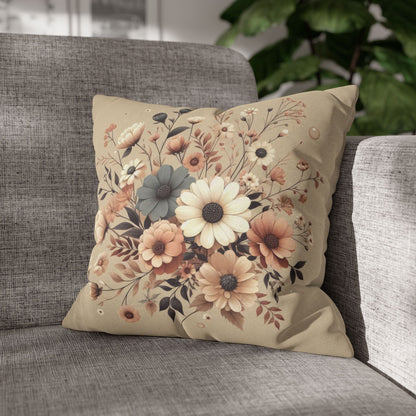 Cozy Pastels Spun Polyester Square Pillowcase