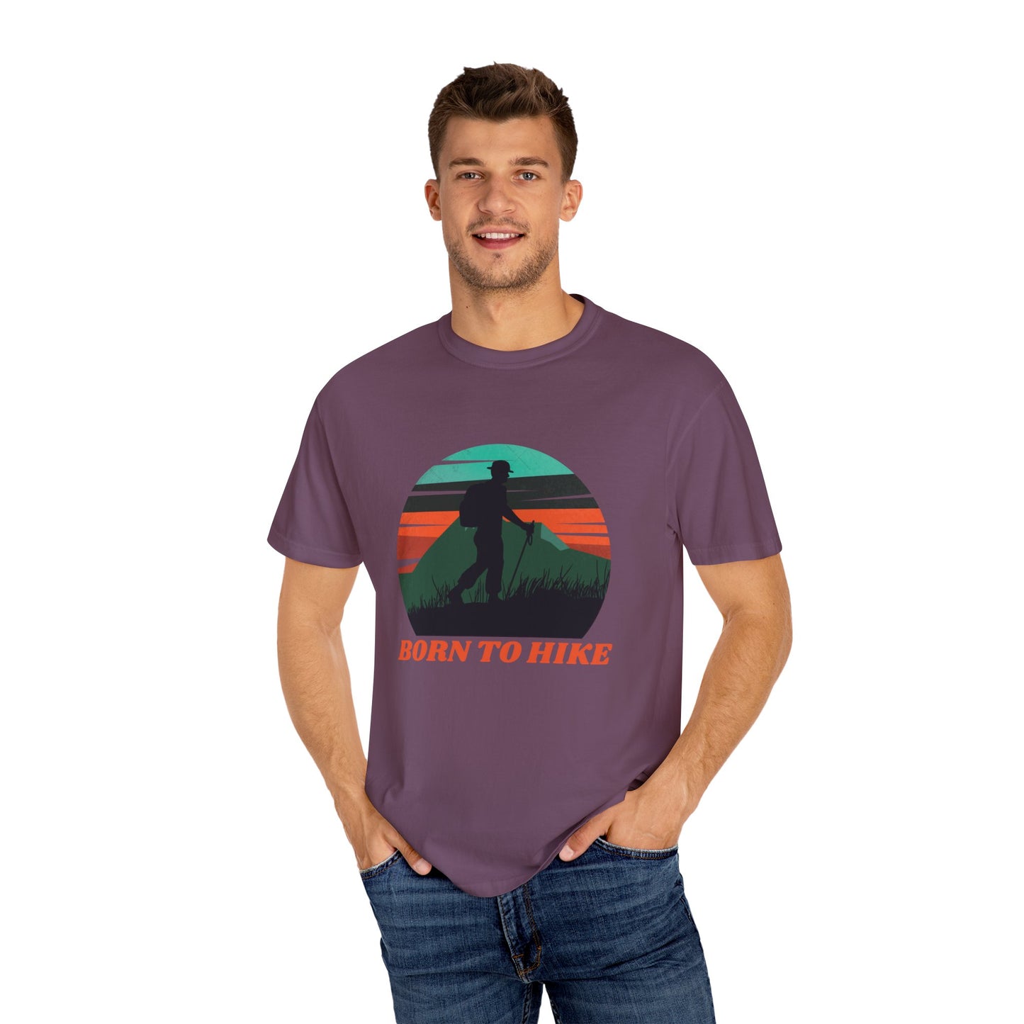 Camiseta unisex teñida Born To Hike
