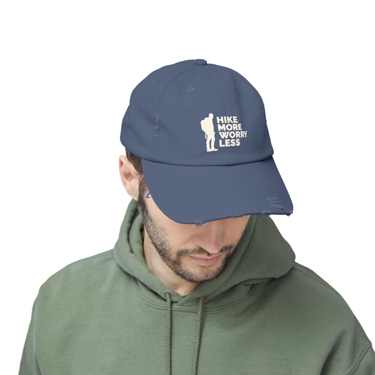 Hike More Worry Less Original Unisex Distressed Cap