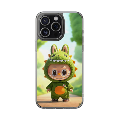 The Monsters Clear Case for iPhone Models – Playful Dinosaur Design
