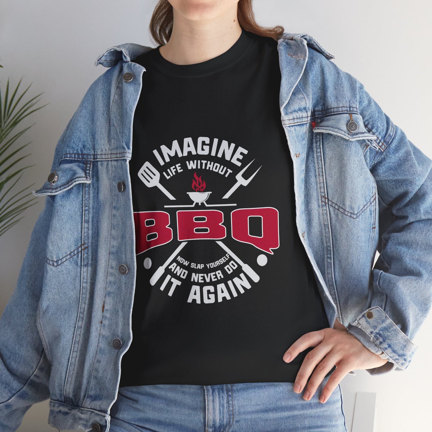 BBQ Lovers Unisex Heavy Cotton Tee - 'Imagine Life Without BBQ'