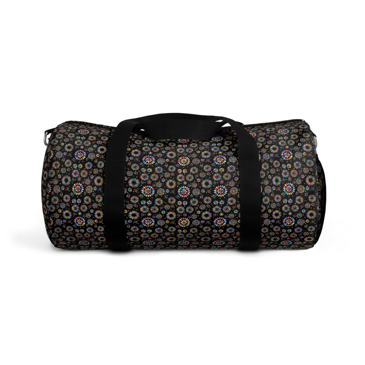 Vibrant Vibes: Happy Color Duffel Bag / Black