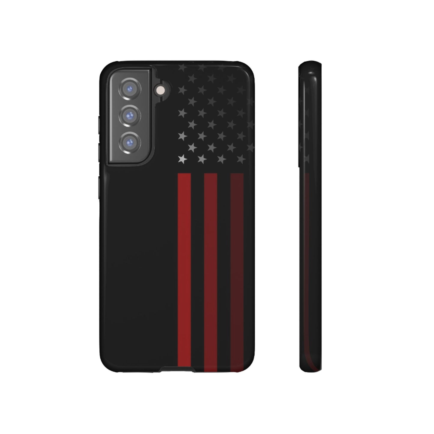 Patriotic Samsung Tough Cases, Red Line American Flag Phone Cover