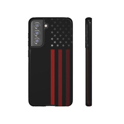 Patriotic Samsung Tough Cases, Red Line American Flag Phone Cover