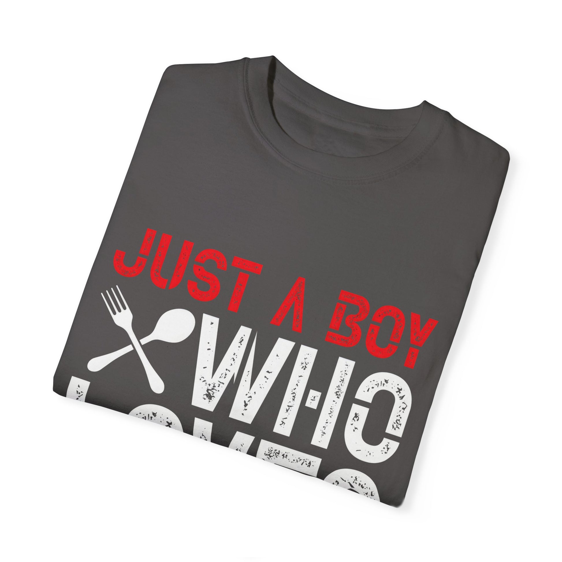 Just a Boy Who Loves Cooking T-Shirt - Unisex Garment-Dyed Tee