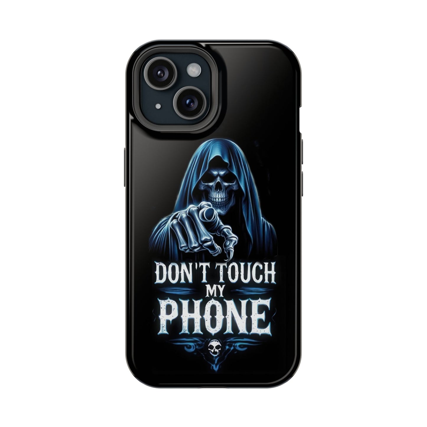 Gothic Magnetic iPhone Case: Don't Touch My Phone