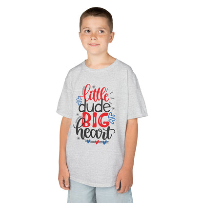 Kids' 'Little Dude, Big Heart' Tee - Cute Cotton T-Shirt for Boys