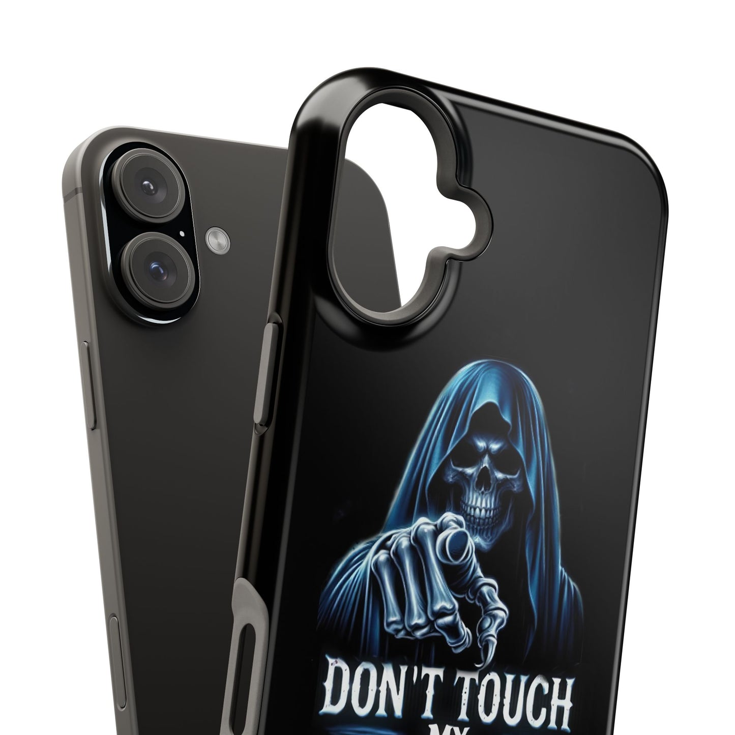 Gothic Magnetic iPhone Case: Don't Touch My Phone