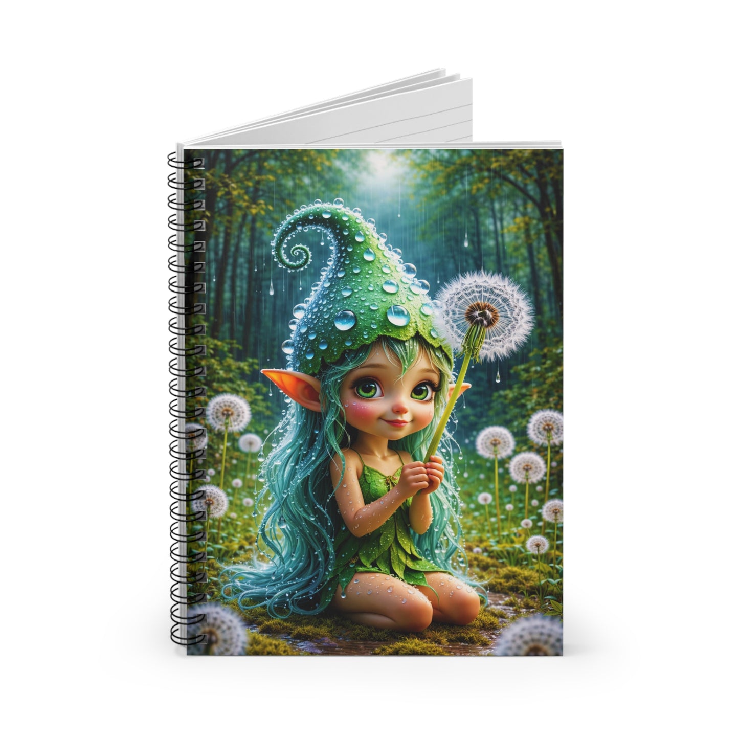 Whimsical Fairy Spiral Notebook, Eco-Friendly Ruled Journal