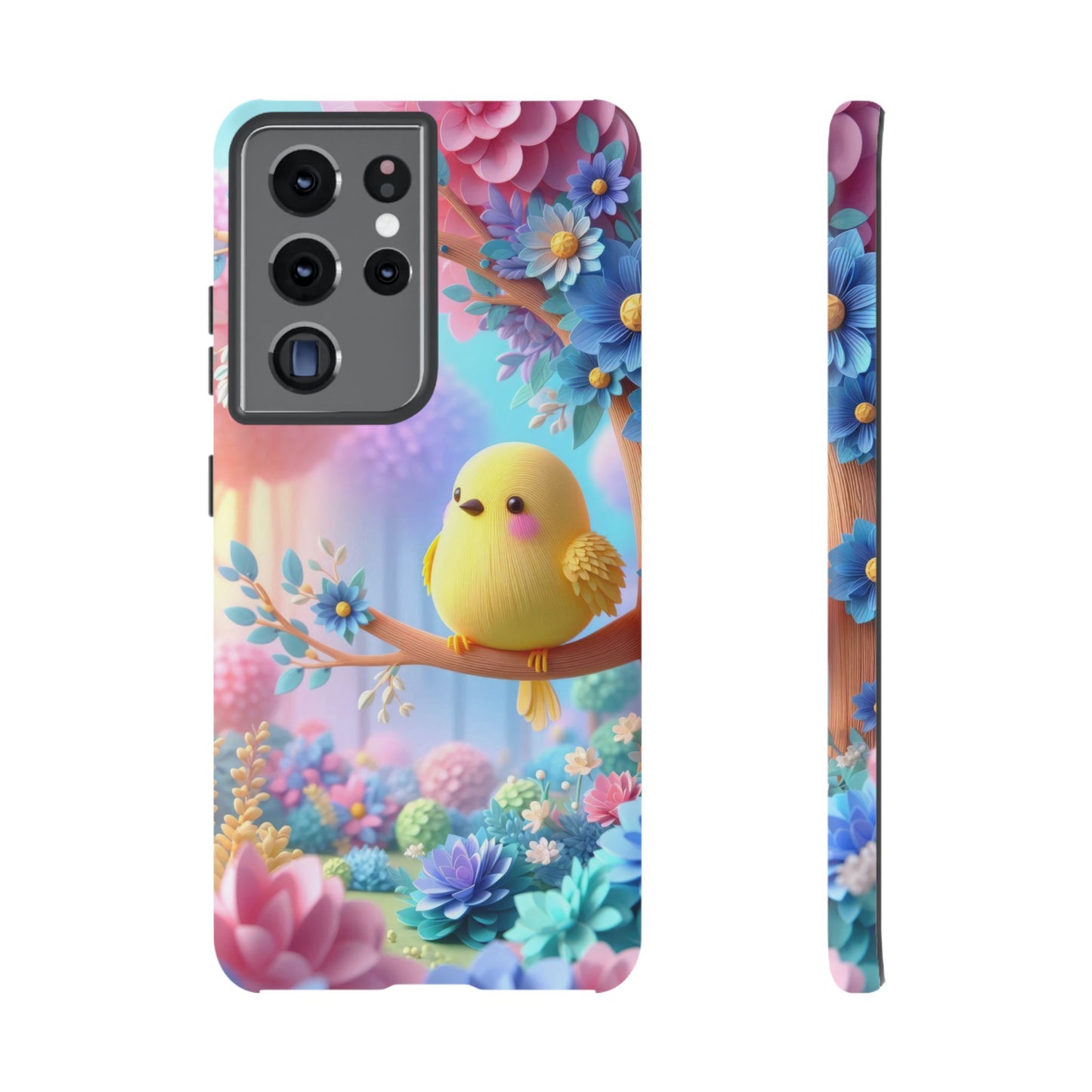 Colorful Bird Samsung Phone Case, Spring Vibe Mobile Shell