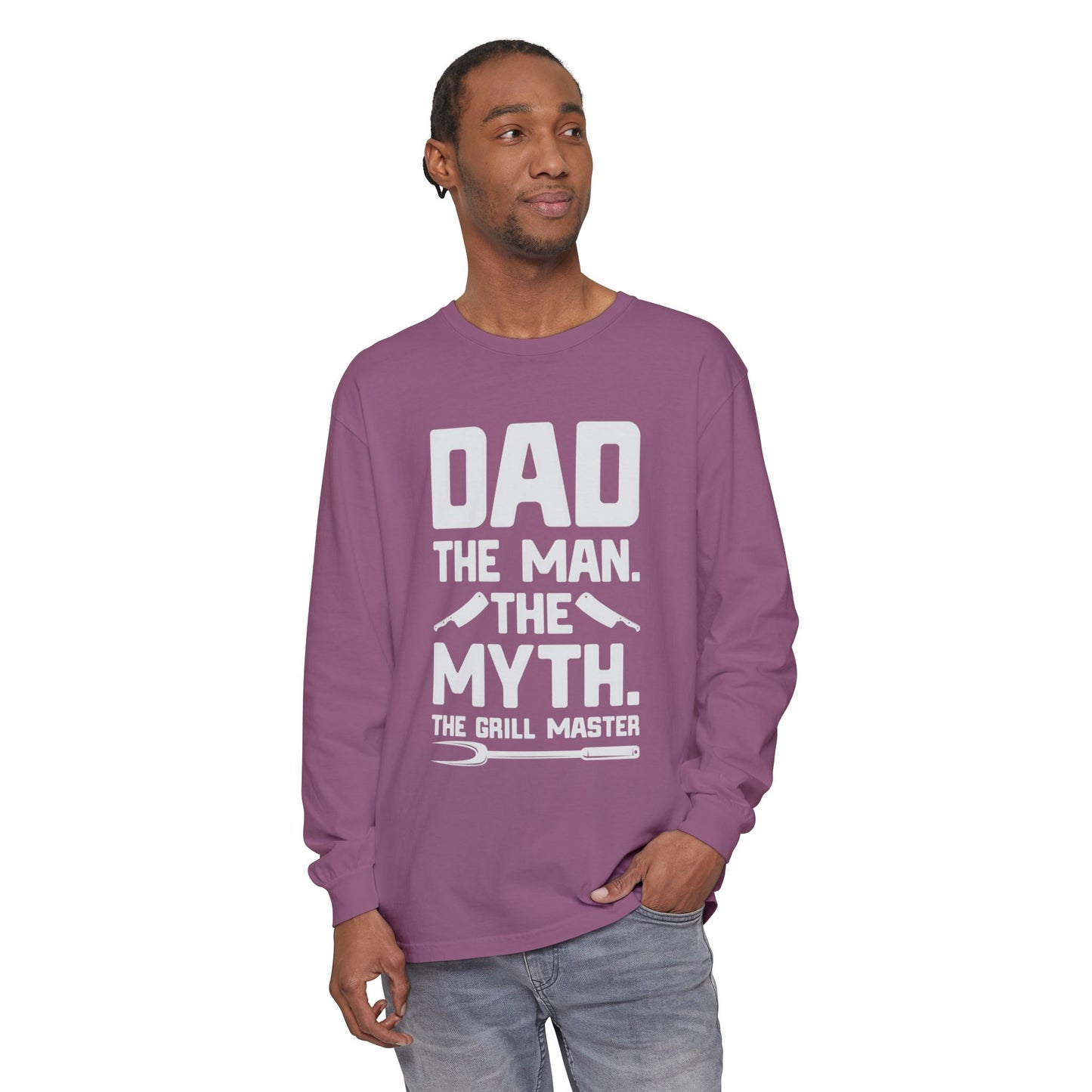 Dad The Man Myth Grill Master Long Sleeve T-Shirt