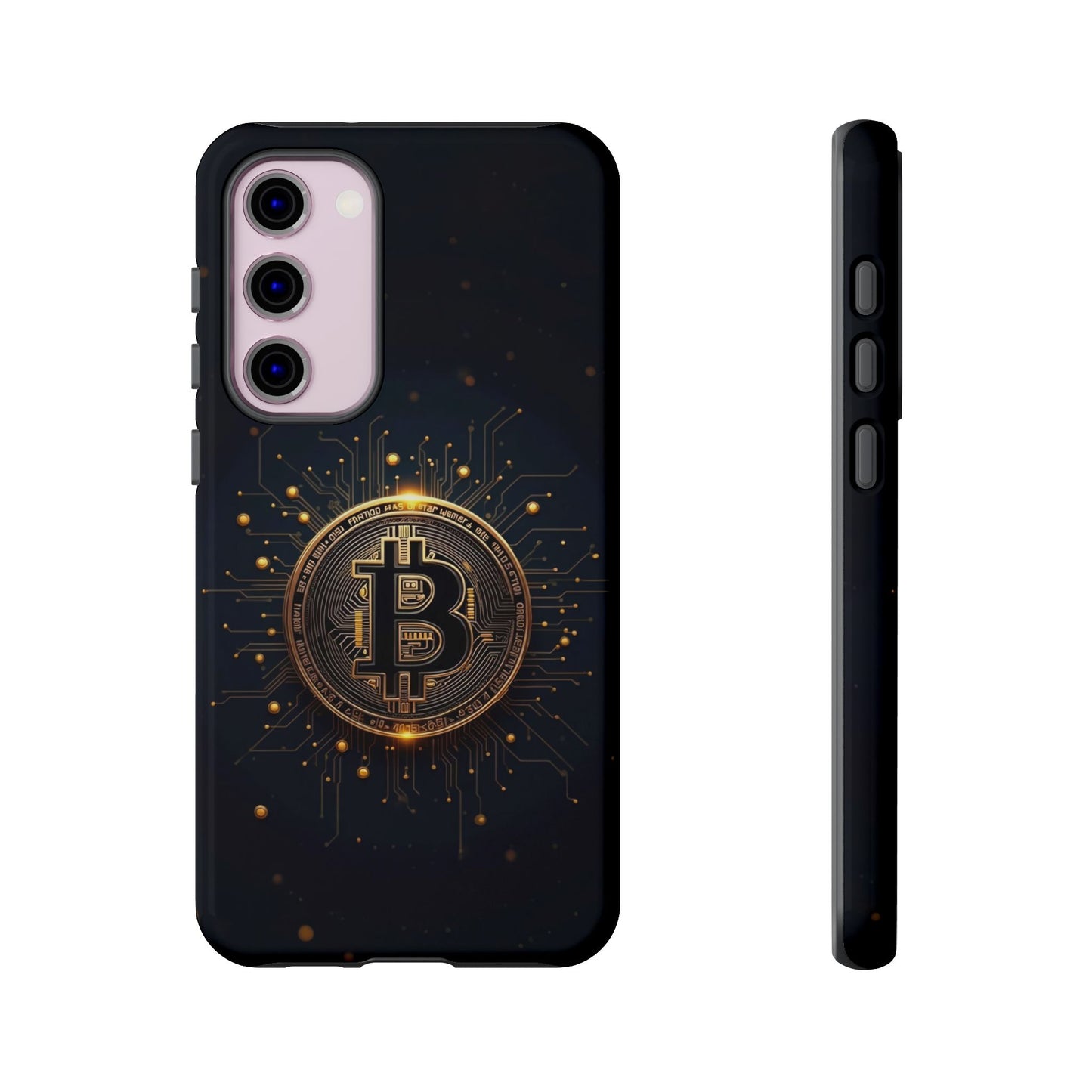 Bitcoin Samsung Tough Case for Smartphones, Crypto Lover Phone Accessory